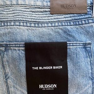HUDSON MENS JEANS “BLINDER BIKER”.  SZ. 38